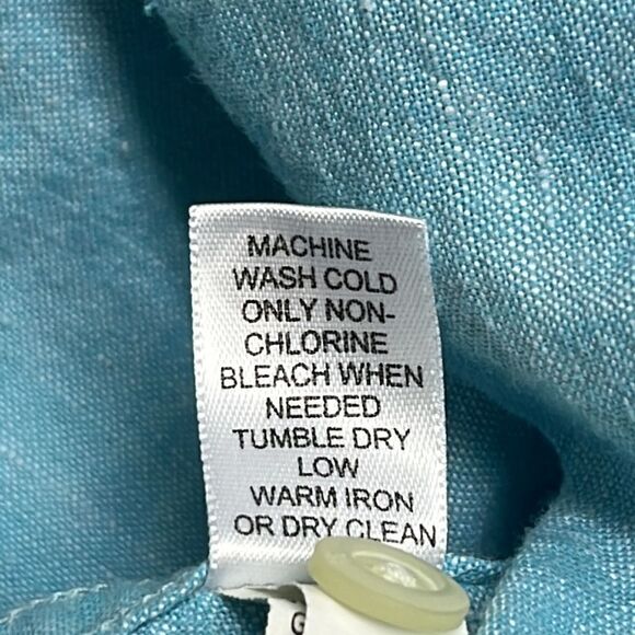 Banana Republic Heather Light Blue Long Sleeve Button Down Dress Shirt- Size XL - Picture 11 of 16